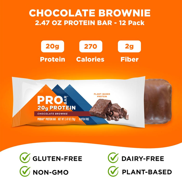 PROBAR Base Chocolate Bliss Bar, Case of 12, 2.46 Ounce Bars