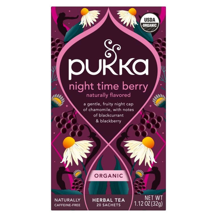 Pukka Organic Night Time Berry Tea, Case of 4, 20 Count