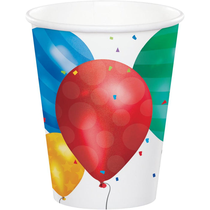 Bulk Balloon Blast 9 oz Hot/Cold Paper Cups (96 per Case)