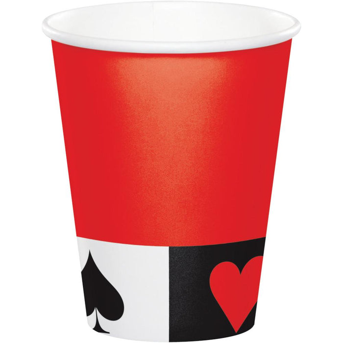 Bulk Card Night Hot/Cold Paper Cups 9 Oz, Casino Party (96 per Case)