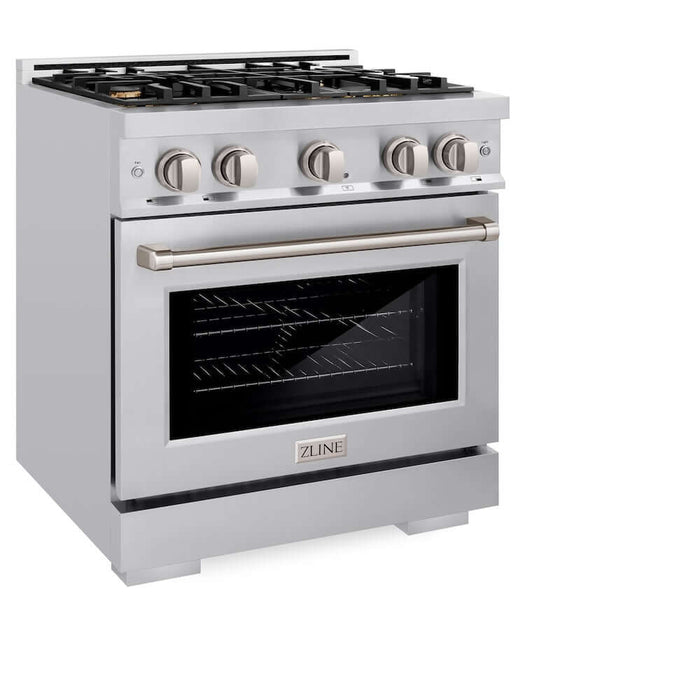 ZLINE 30" Select Gas Range Convection Gas Oven Stainless Steel Brass Burners HGR-BR-30