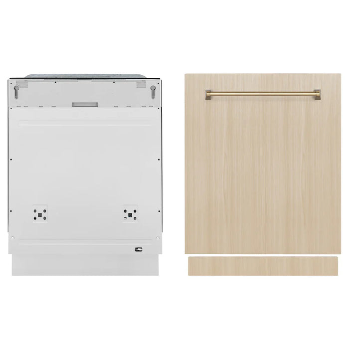 ZLINE Autograph Edition 24" Tall Tub Dishwasher, Custom Panel Ready, Gold DWMTZ-24-G