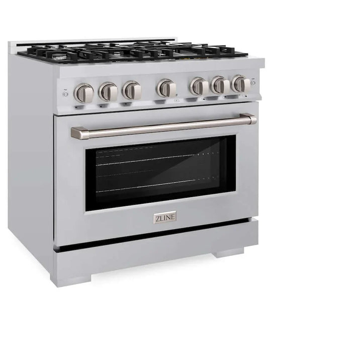 ZLINE 36" Select Dual Fuel Range Gas Cooktop Electric Convection Oven Stainless Steel HDR36