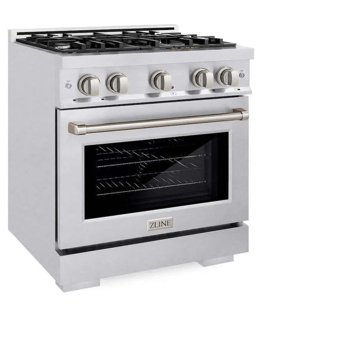 ZLINE 30" Select Gas Range Convection Gas Oven DuraSnow® Stainless Steel HGRS-30