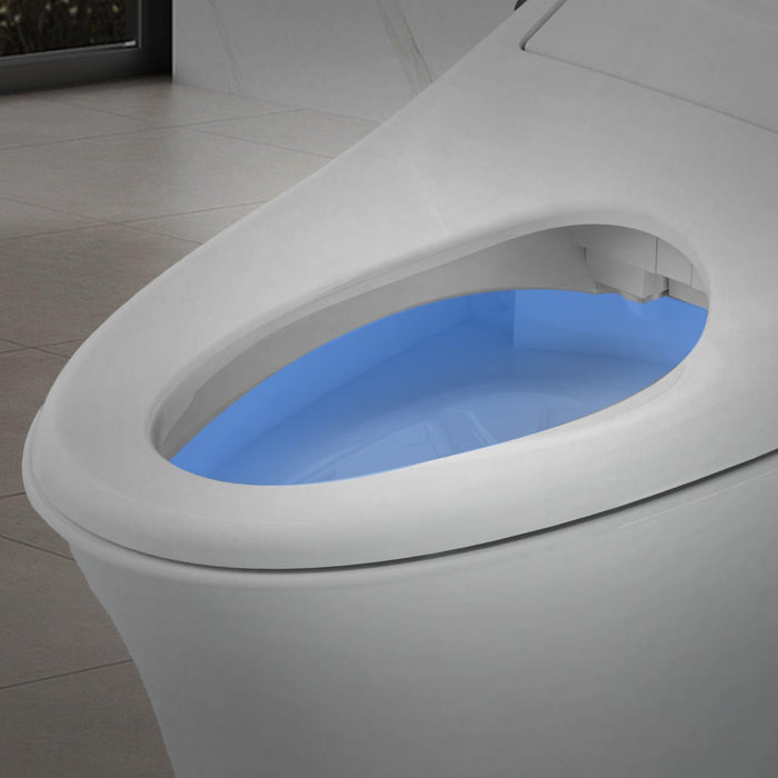 Smart Toilet with Wireless Remote, Multiple Spray Modes, Heated Seat with Warm Water Sprayer and Dryer, Foot Sensor