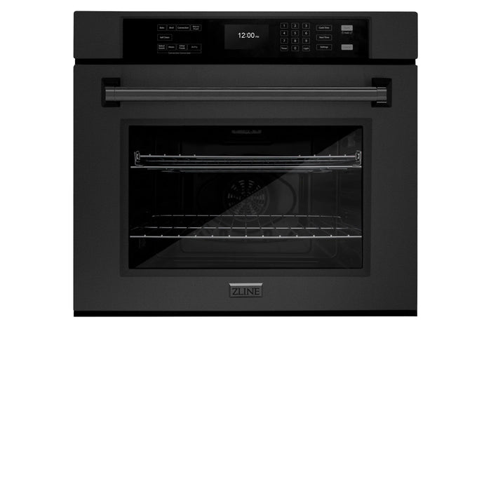 ZLINE 30 "Professional True Convection Single Wall Oven, Air Fry, Self Clean, Black Stainless Steel, WASB-30