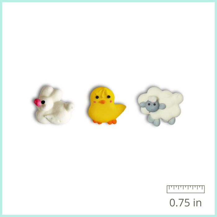 Royal Icing Bunnies, Chicks, & Lambs (Easter Friends) (12ct)