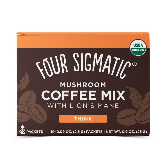 Four Sigmatic Mushroom Coffee (10ct) - Lion's Mane & Chaga for Focus & Immunity