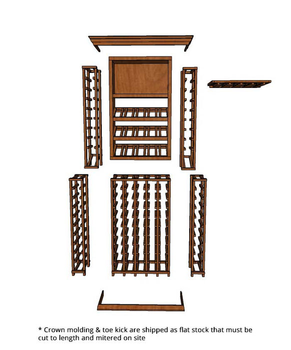 3 Foot Wine Cellar Storage System | 126 Bottle Capacity