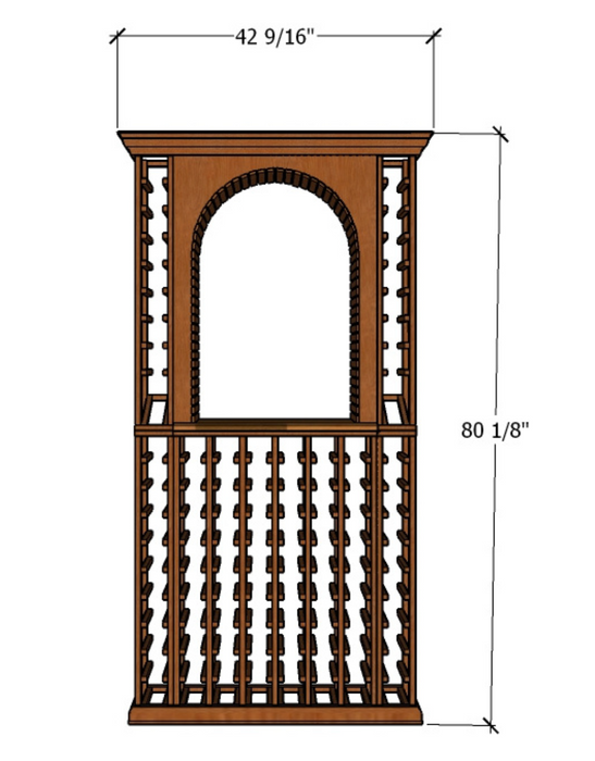 3 Foot Wine Cellar - 100 Bottle Capacity