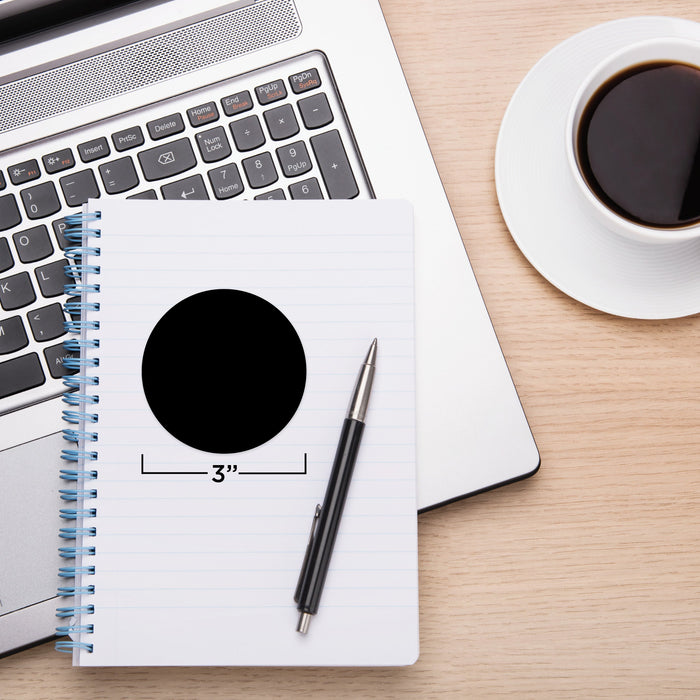 3" Permanent Round Color Coding Sheeted Dot Kit (Primary): 100/Pack