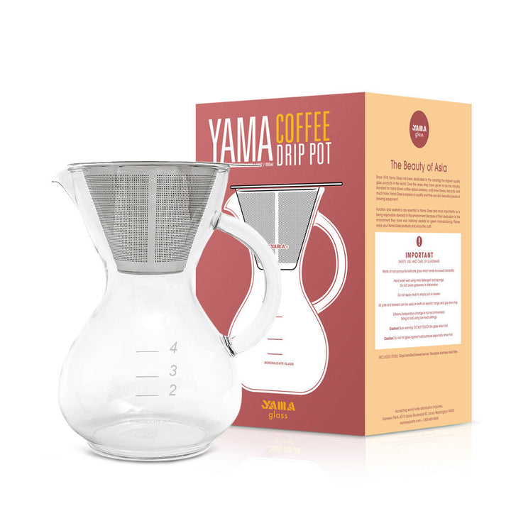 Yama Coffee Drip Pot w/ Glass Handle & Filter Cone - 30oz - Thumbnail 5