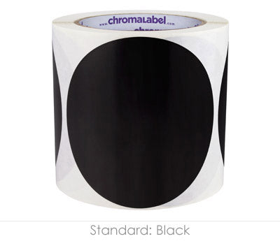 4" Permanent Color-Code Round Dot Inventory Labels: 250/Roll