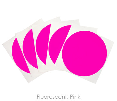 4" Permanent Round, Color-Code Dots: 100/Pack