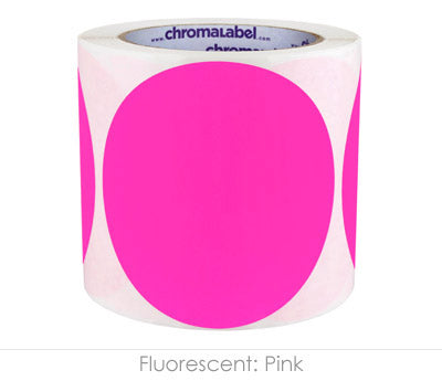 4" Permanent Color-Code Round Dot Inventory Labels: 250/Roll