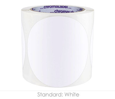 4" Permanent Color-Code Round Dot Inventory Labels: 250/Roll