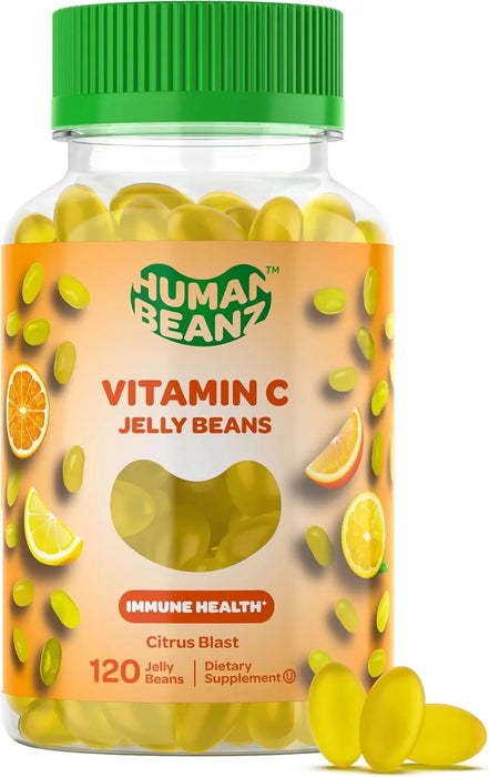 Human Beanz - Vitamin C Jelly Beans, 120 Count (Pack of 1) - Gluten-Free Kosher