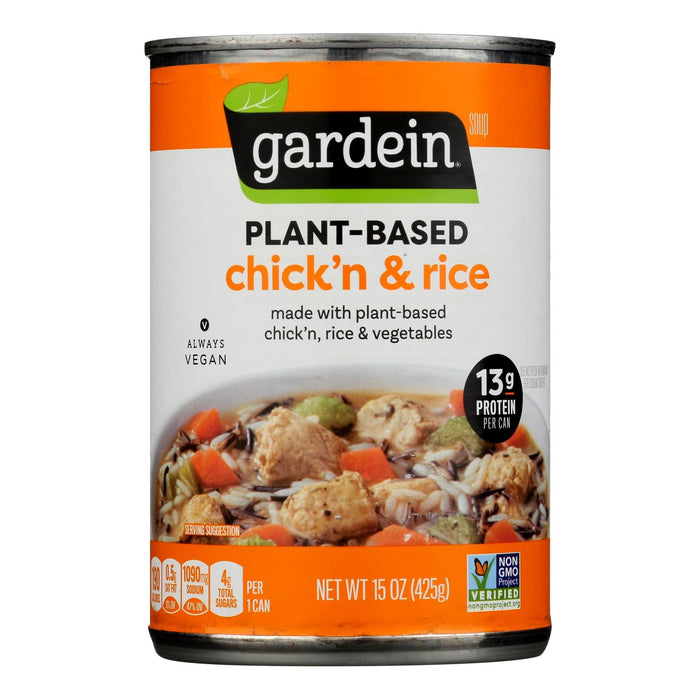 Gardein 15 Oz Plant-Based Chicken & Rice Soup (Pack of 12)