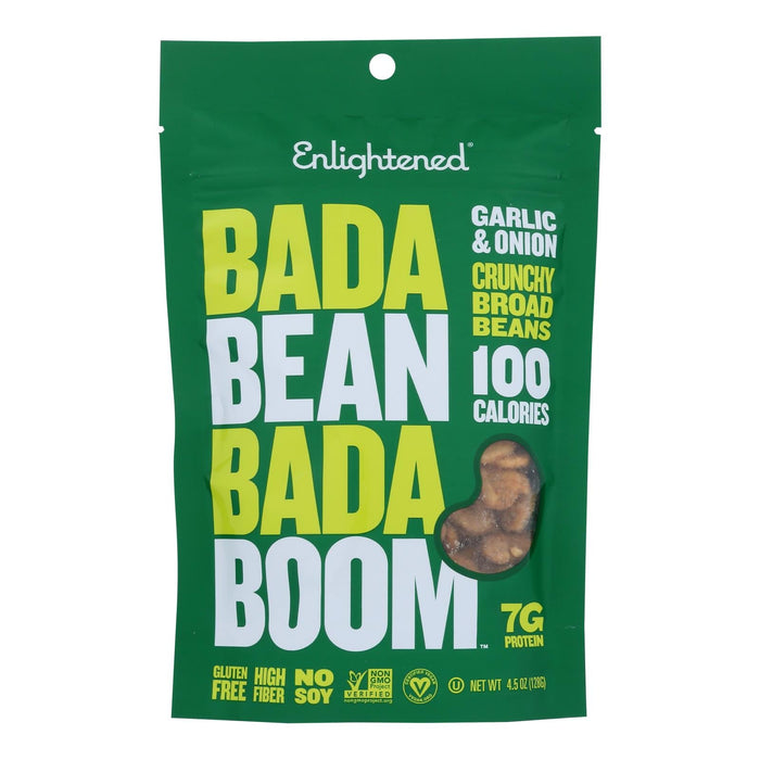 Bada Bean Bada Boom - Crunchy Beans Garlic & Onion Flavor (Pack of 6 - 4.5 Oz)