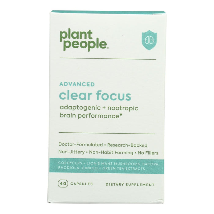 Plant People Clear Focus Cognitive Support Supplement (40 Caps)