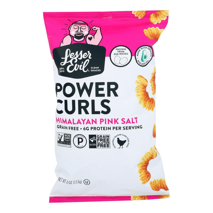 Lesser Evil Himalayan Pink Salt Power Curls (Pack of 9 4-Oz Bags)