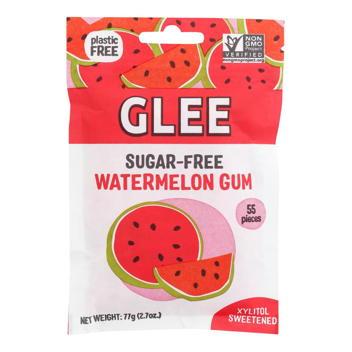 Glee Gum - Sugar Free Watermelon Peach Chewing Gum (Pack of 6 - 55 Ct)