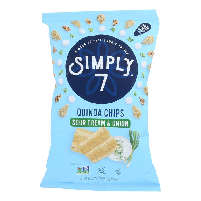 Simply 7 Quinoa Sour Cream & Onion Chips - (8 x 3.5 oz) Bags