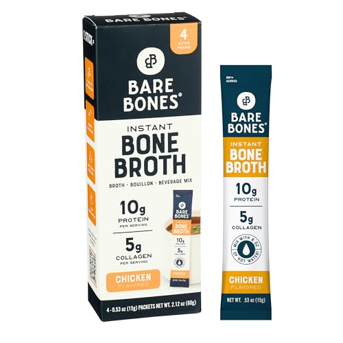 Bare Bones Broth - Instant Chicken Broth, 2.12 oz (Case of 8) - Gluten ...