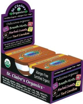 St. Claire's Organic Ginger Counter Display, 1.5 Oz Pack of 6