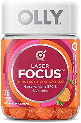 Olly Laser Focus Think & Stay On Task - Berry Tangy Tangerine - 36 Count