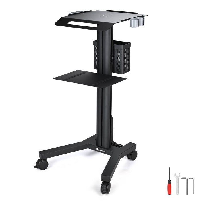 Yescom Rolling Laptop Cart with Power Outlet