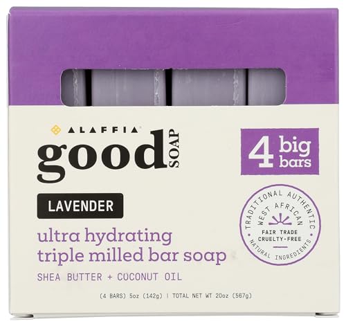 Alaffia Good Bar Soap Lavender, ct (Pack of 1) Gluten-Free
