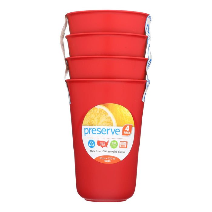 Preserve Everyday Cups: Case of 8 (4-Packs), Pepper Red