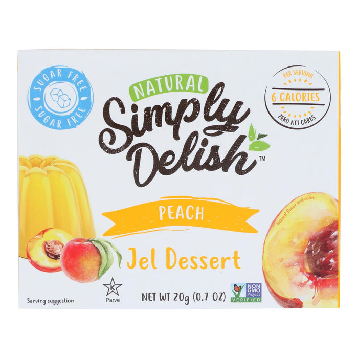 Simply Desserts Jel Dessert - Peach - Case Of 6 - 0.7 Oz each