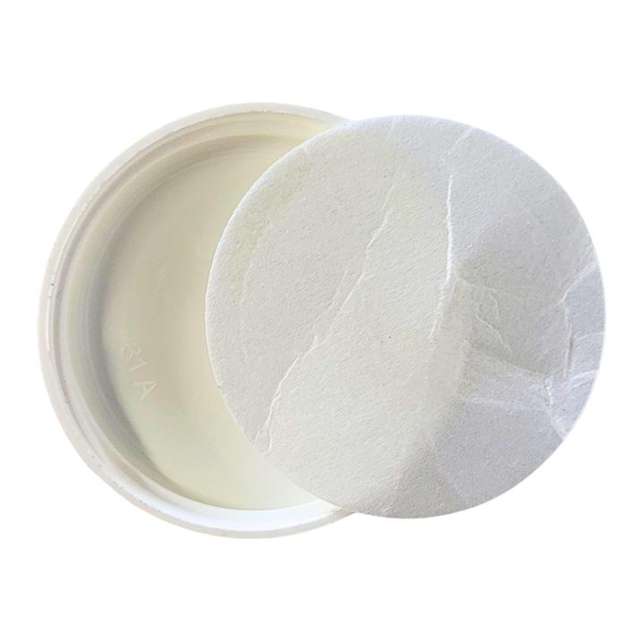 48 mm White Plastic Lids with Pressure Seal