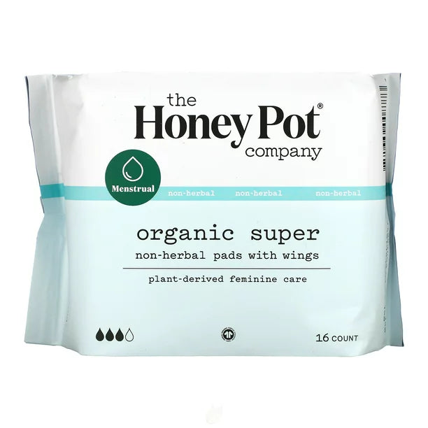 The Honey Pot Menstrual Pads with Natural Herbs - 16 Count