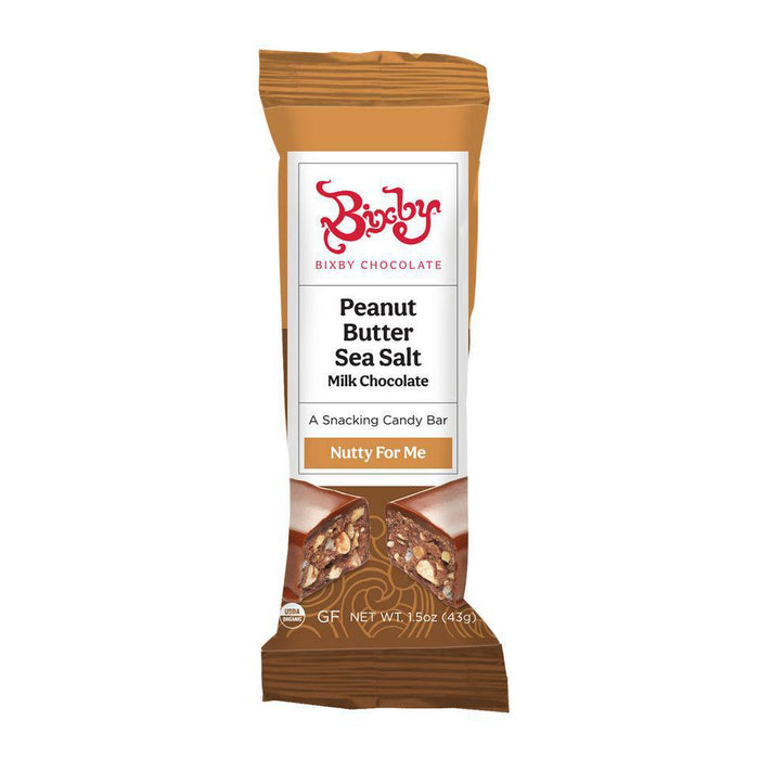 Bixby Chocolate - 'Nutty For You' Peanut Butter Sea Salt Dark Chocolate Candy Bar (1.5OZ)