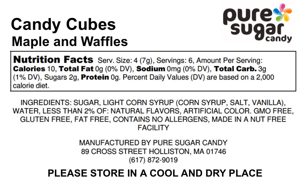 Candy Cubes - Maple Syrup and Waffles