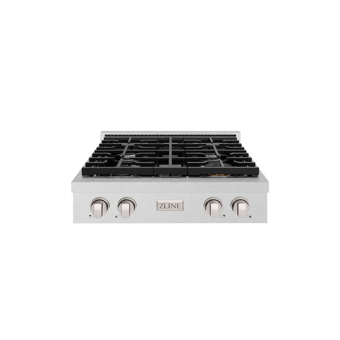 ZLINE 30" Paramount Gas Rangetop DuraSnow® Stainless Steel SRTS-30