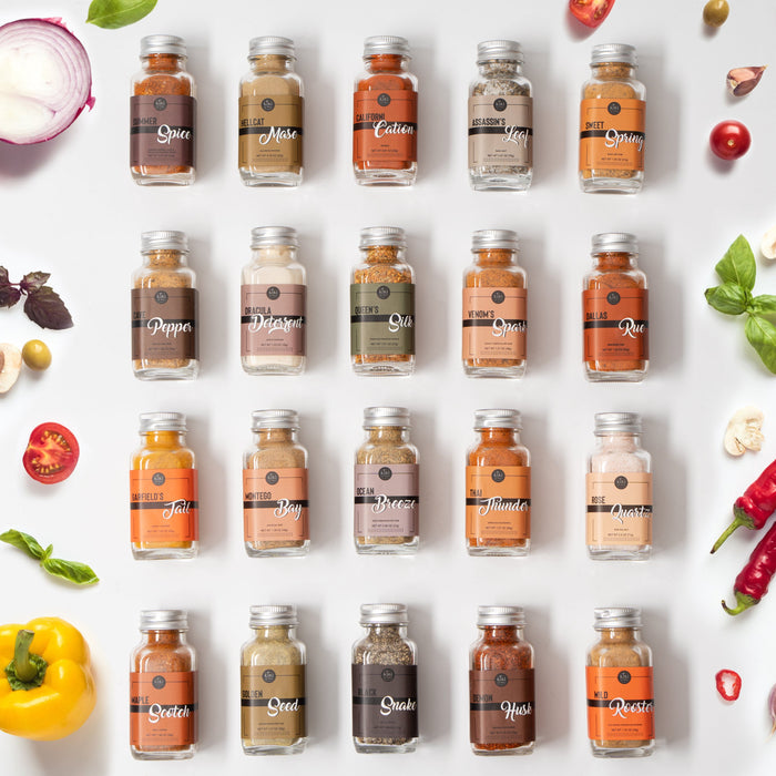 Large Gourmet Smokehouse BBQ Spice Rub Set Grilling Gift Set, 1.25oz Each- Spice Set & Seasonings - Father Gift Dad Gifts - Barbecue Cookout - Flavors Includes Smoky Chipotle, Dry Rub, Pack of 20