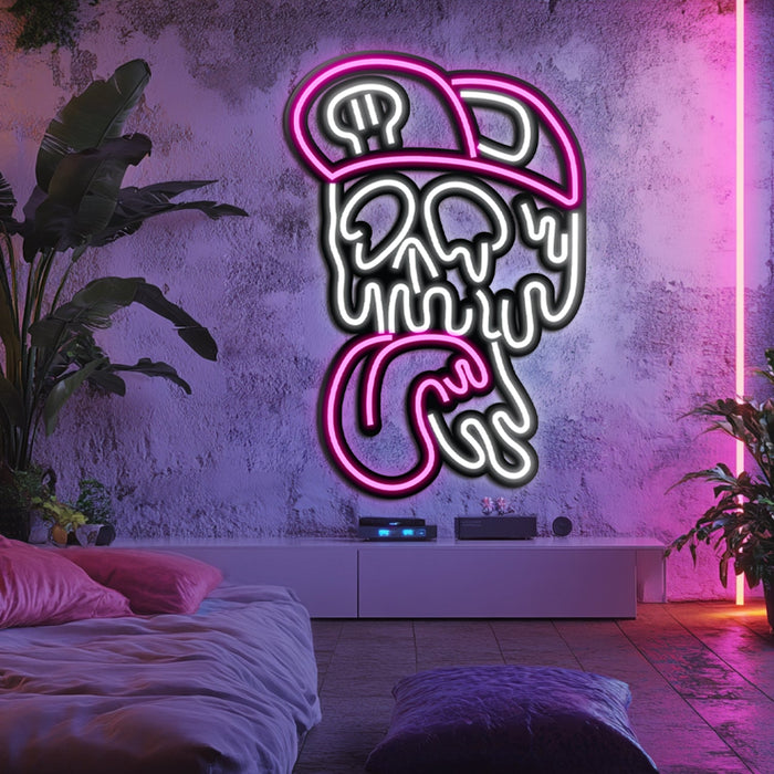 Skull Metal Neon Wall Art- LN0050