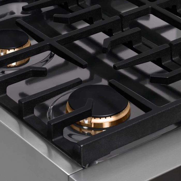 ZLINE 30" Paramount Gas Rangetop Stainless Steel Brass Burners SRT-BR-30