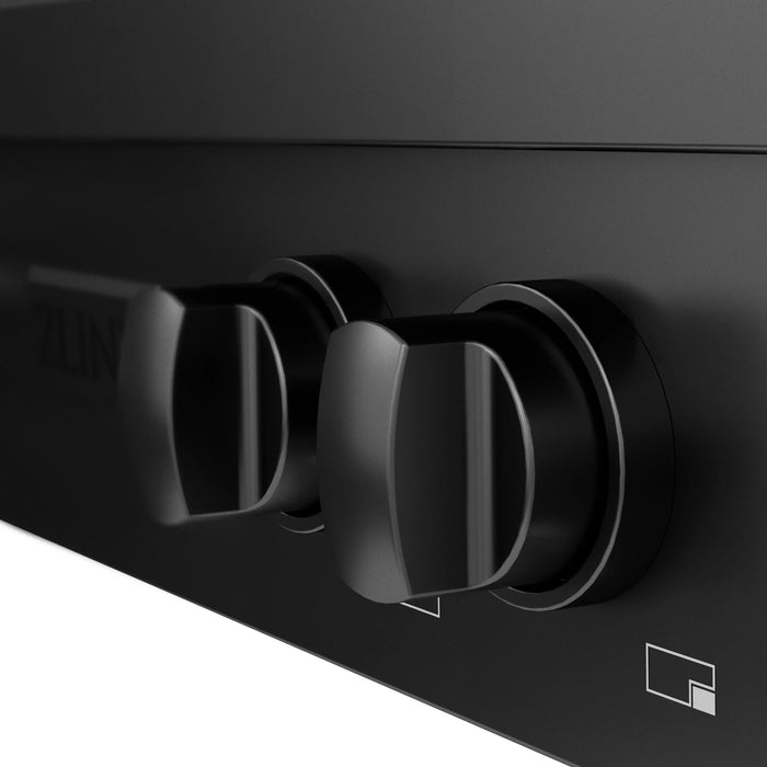 ZLINE 30" Paramount Gas Rangetop Black Stainless Steel Brass Burners SRTB-BR-30