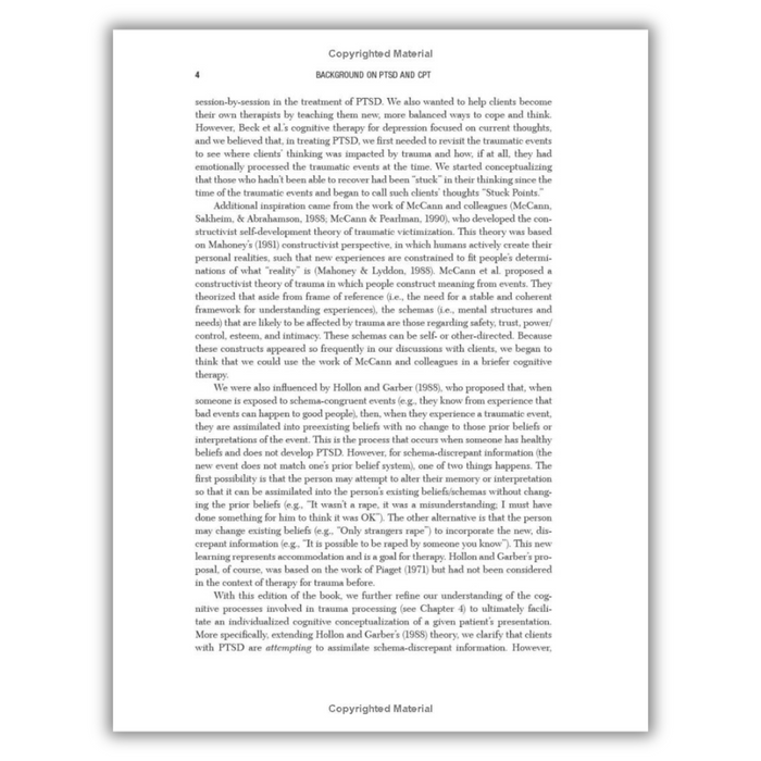 Cognitive Processing Therapy for PTSD: A Comprehensive Manual (Spiral Bound)