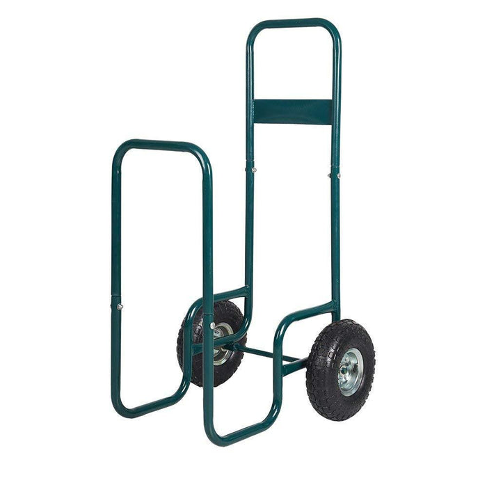 Rolling Wheeled Firewood Log Cart Portable Log Rack with Wheels for Backyard