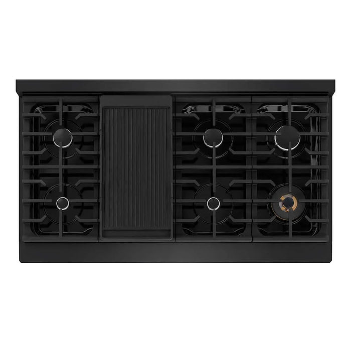 ZLINE 48" Paramount Gas Rangetop Black Stainless Steel SRTB-48
