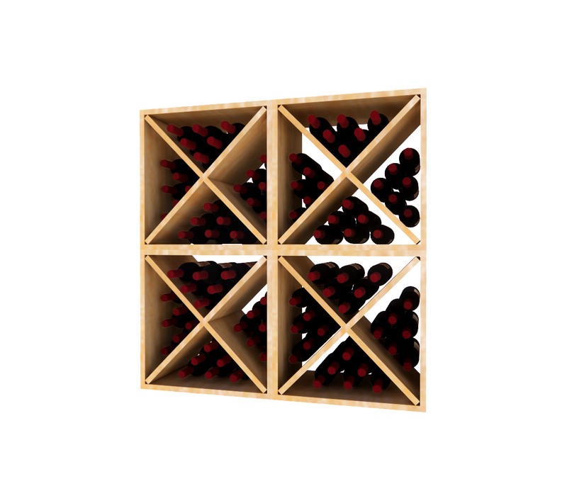 Modular Wine Cube Bin Storage for Various Size Bottles Stackable Design