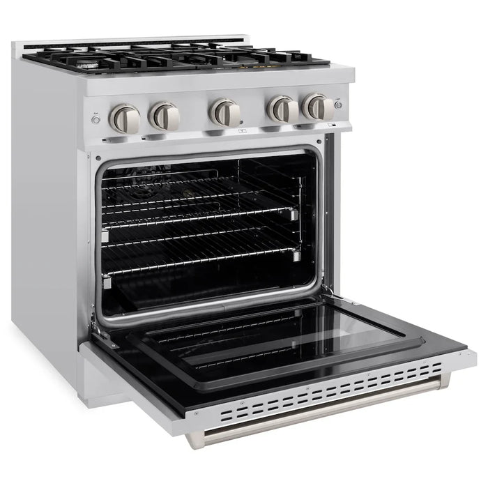 ZLINE 30" Dual Fuel Range, Gas Cooktop, Electric Convection Oven Stainless Steel, CDR30