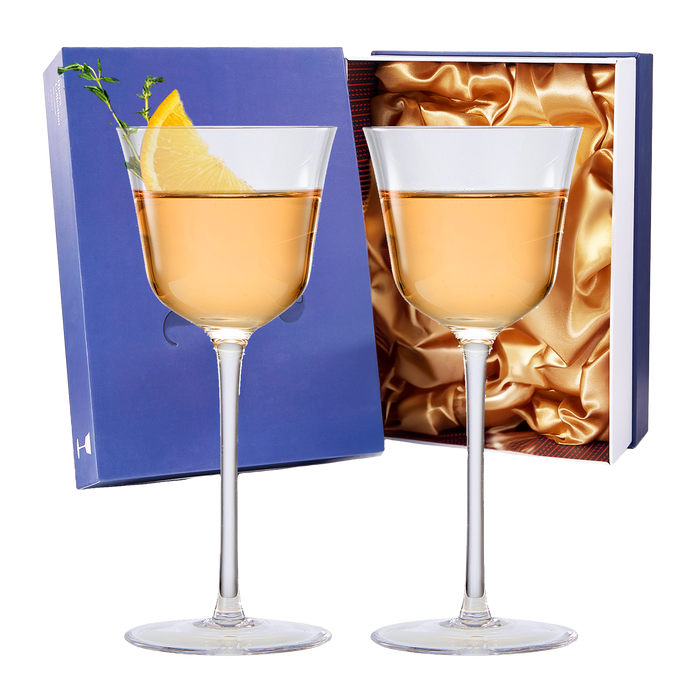 Vintage Crystal Nick & Nora/Wine Coupe Glasses - Set of 2 (5 OZ)