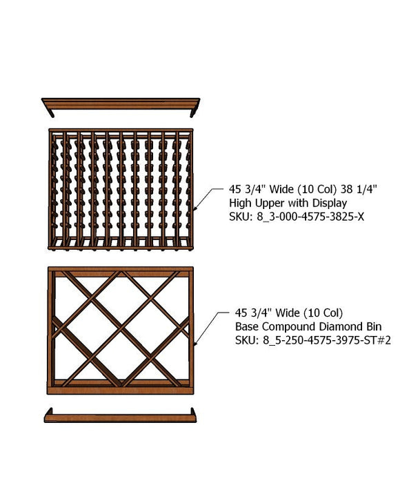 4 Foot Wine Cellar - 220 Bottle Capacity